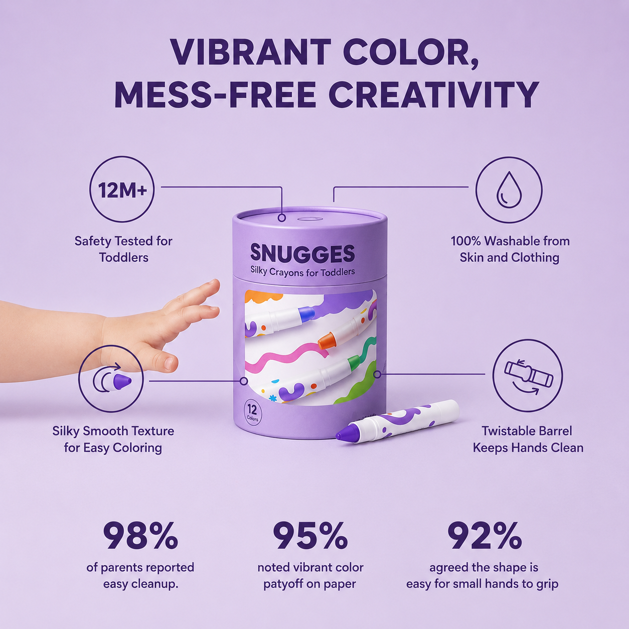 Silky Crayons for Toddlers