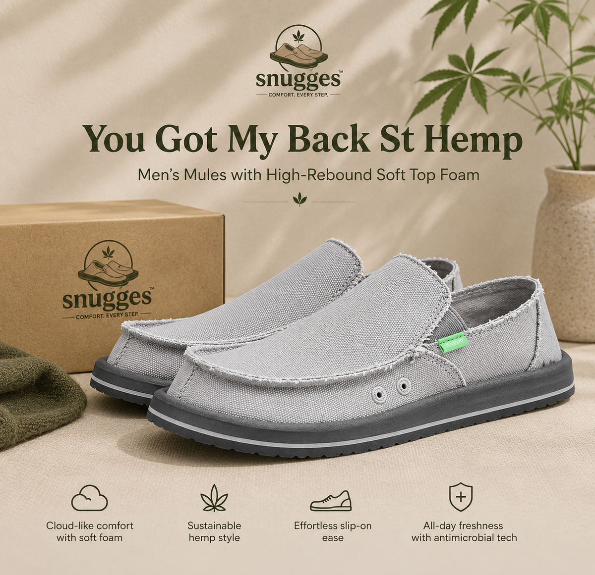 You Got My Back St Hemp - Men Mules