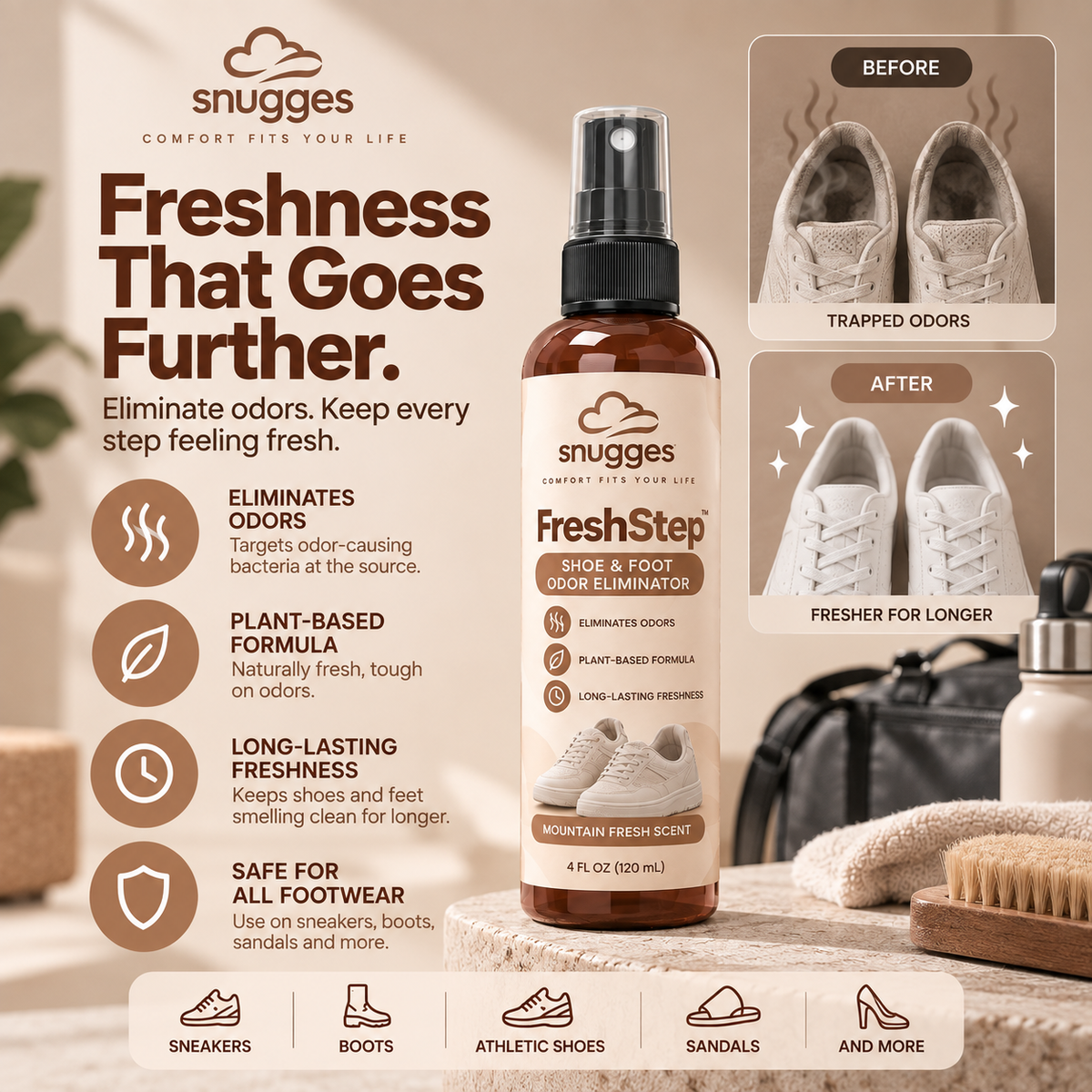 Snugges™ Shoe & Foot Odor Eliminator