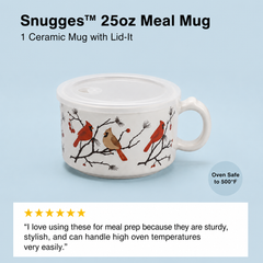 Snugges™ 25oz Meal Mugs w/Lid-Its Set of Two