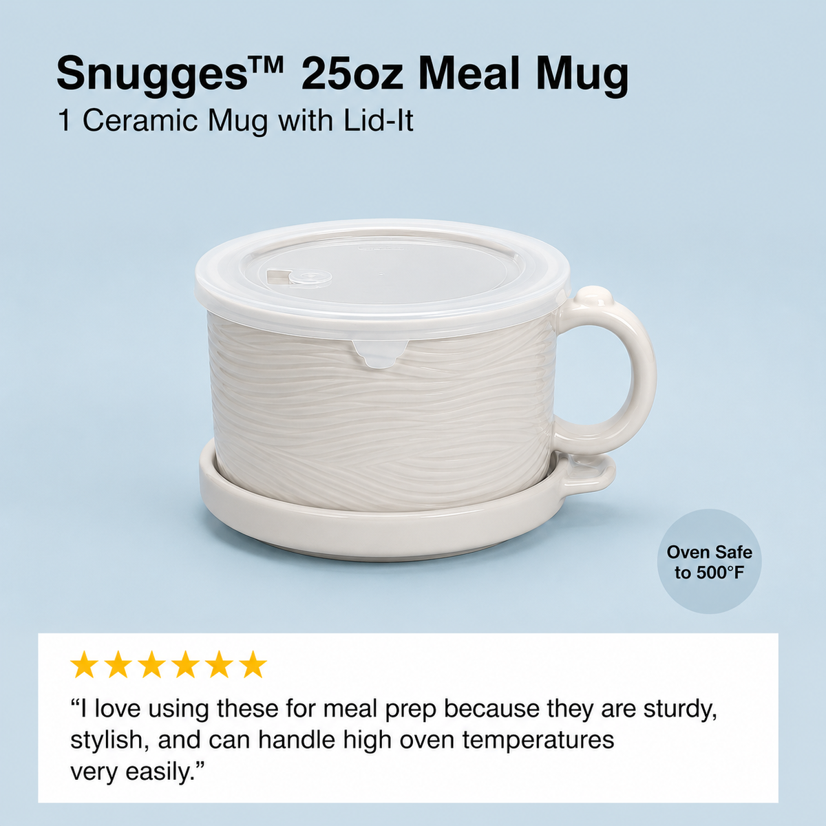 Snugges™ 25oz Meal Mugs w/Lid-Its Set of Two