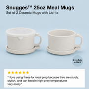Snugges™ 25oz Meal Mugs w/Lid-Its Set of Two