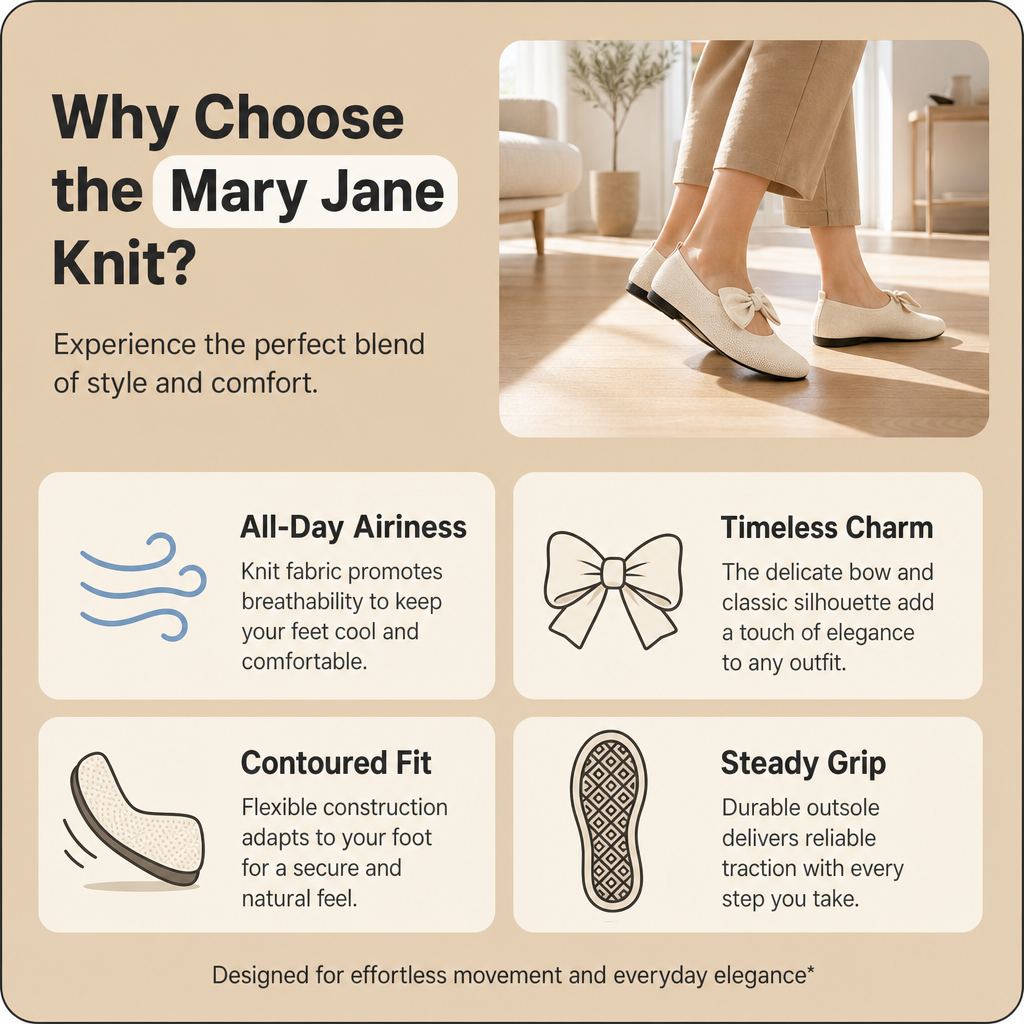 Mary Jane Knit Flats