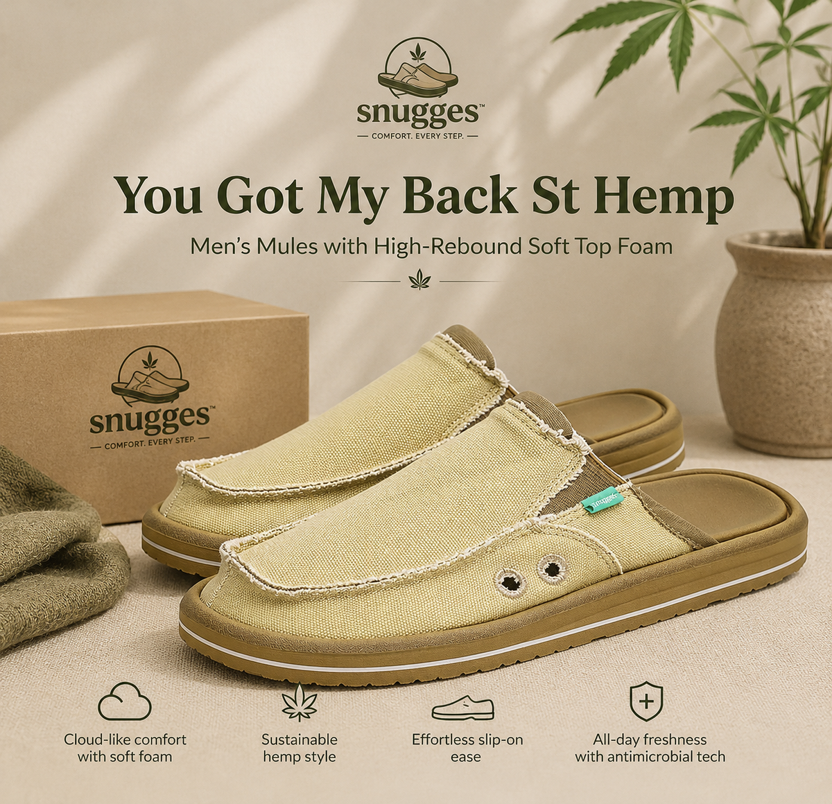You Got My Back St Hemp - Men Mules