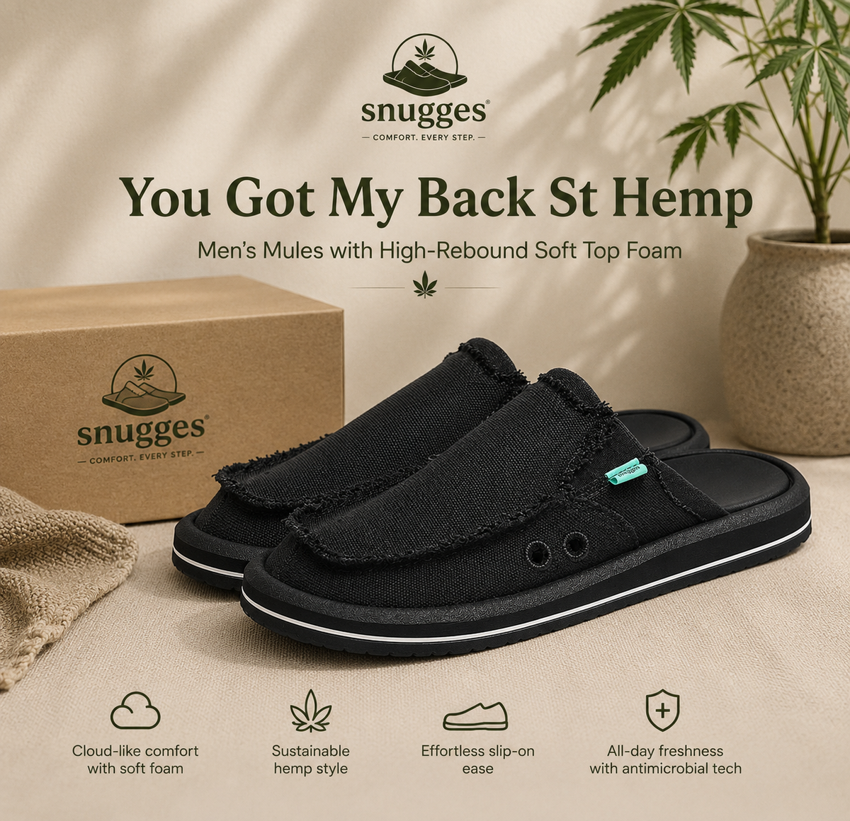 You Got My Back St Hemp - Men Mules