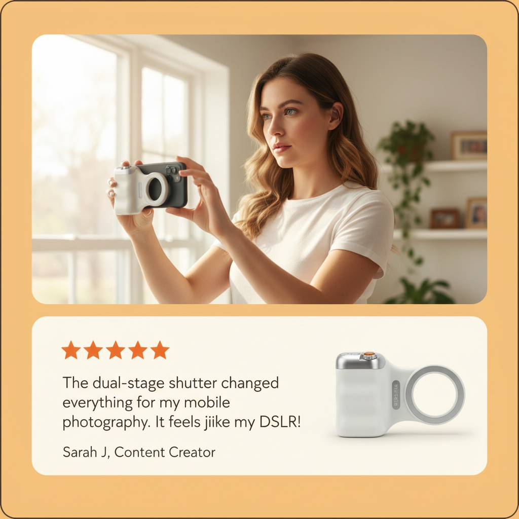 ClickShot™ Magnetic Phone Camera Grip