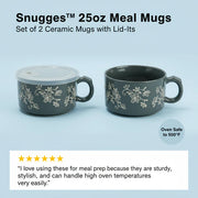 Snugges™ 25oz Meal Mugs w/Lid-Its Set of Two