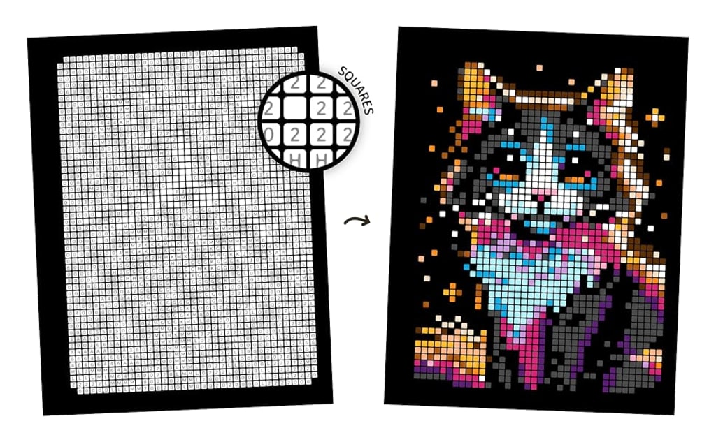 100 Color By Number Coloring Book